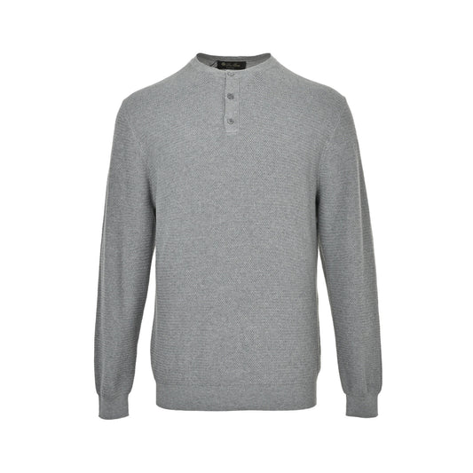 Loro Piana LP Henley collar old money style cashmere sweater