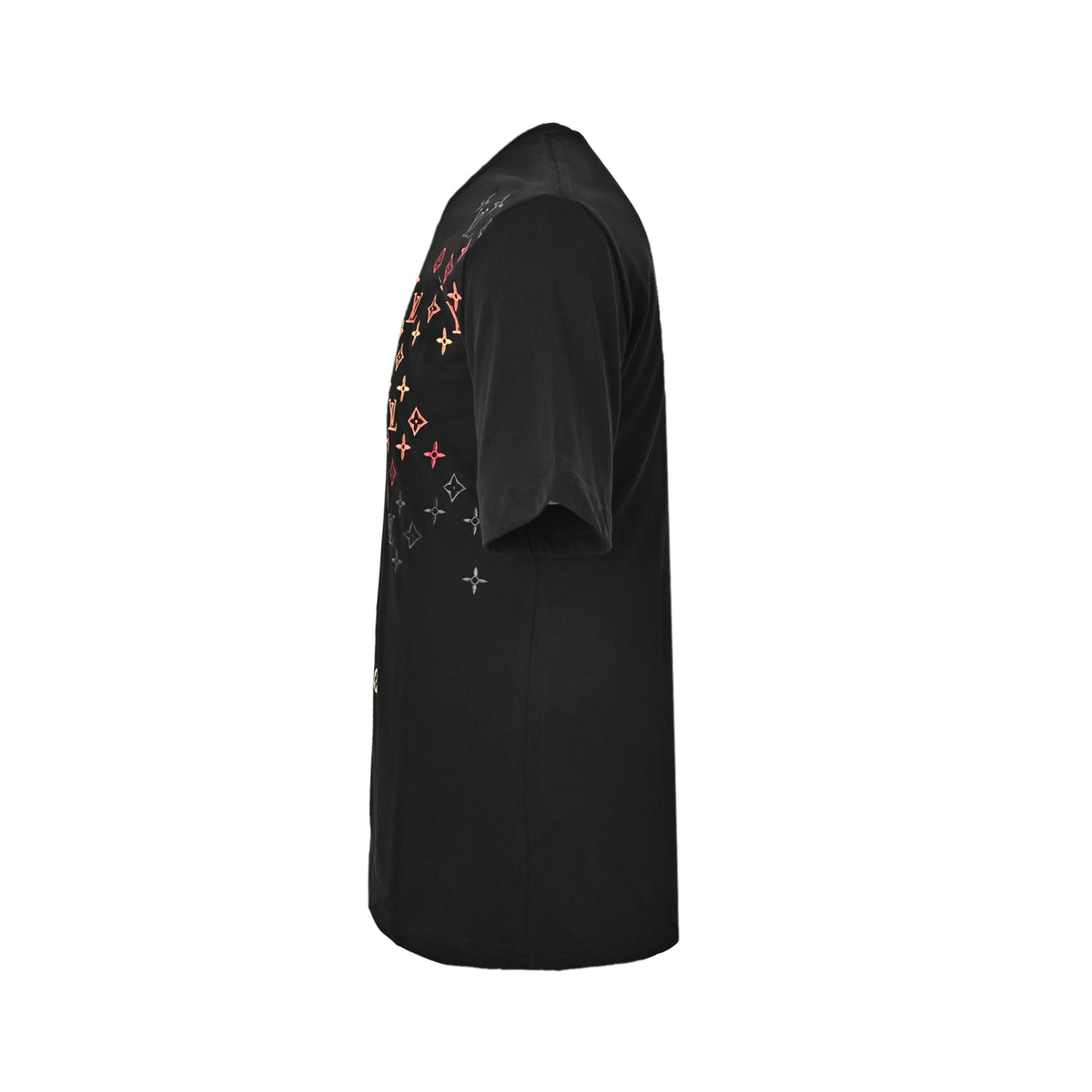 Louis Vuitton full-width three-flower printed embroidered short sleeves