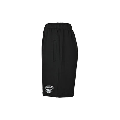 We11 Done logo pattern elastic waist shorts