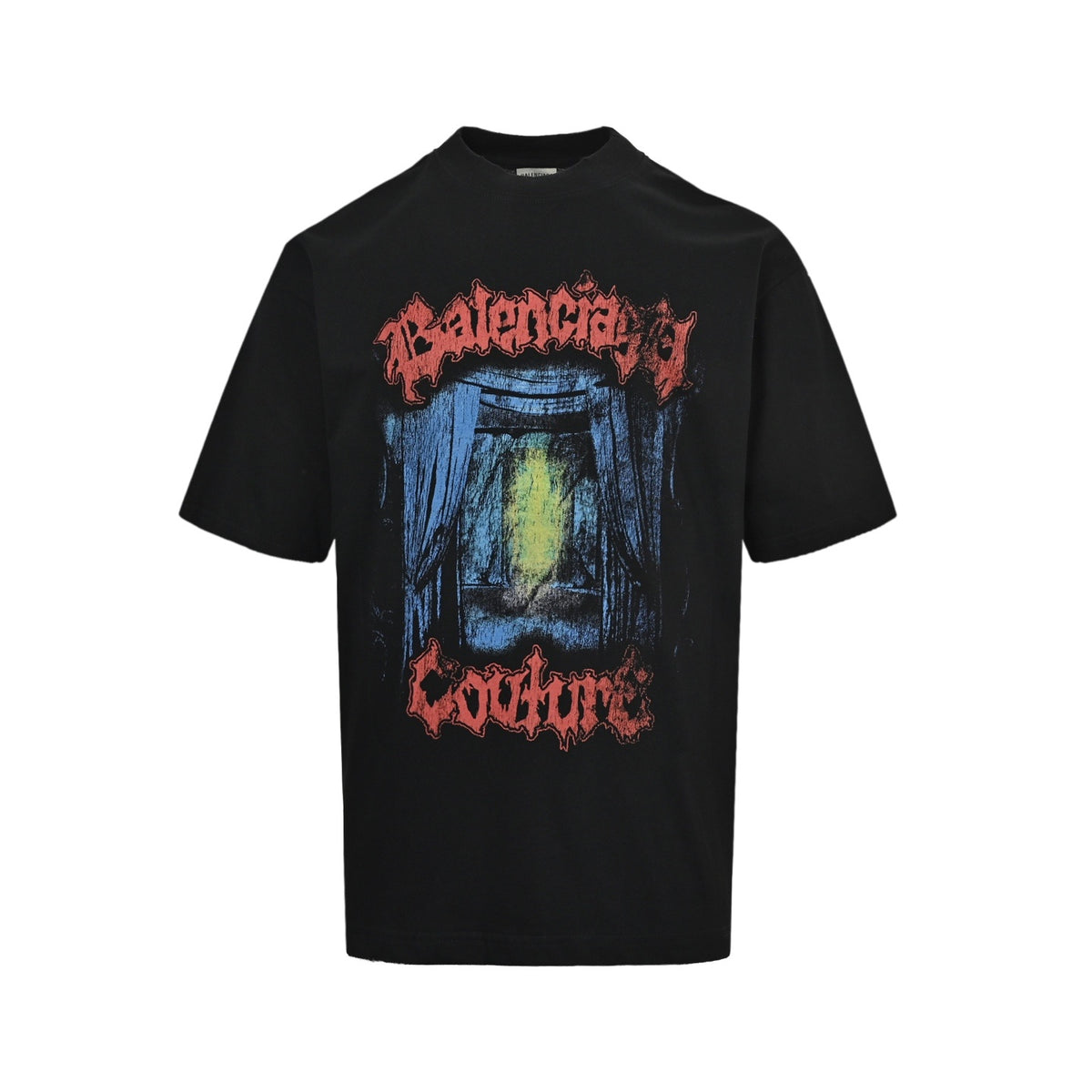 Balenciaga art print washed short sleeves