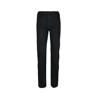 Gucci side webbing slim straight stretch denim trousers