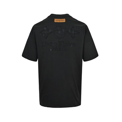 Louis Vuitton three-flower embroidered short sleeves