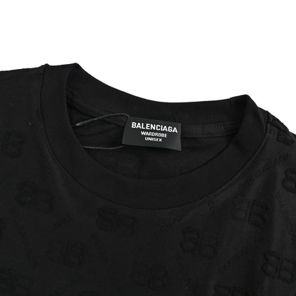 Balenciaga 26ss all-over presbyopia jacquard short sleeves