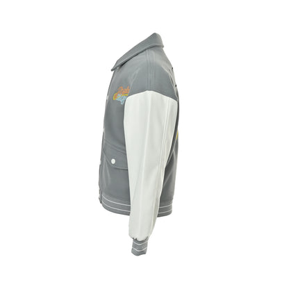 Loewe/Loewei letter embroidered patchwork baseball jacket