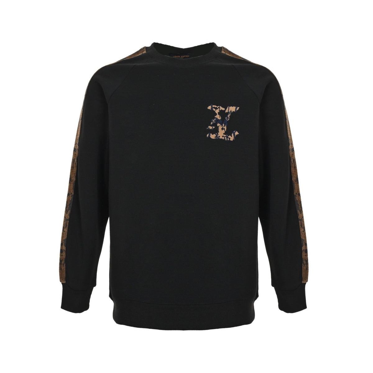 Louis Vuitton 25Fw brocade cloud patch embroidery patchwork round neck sweatshirt