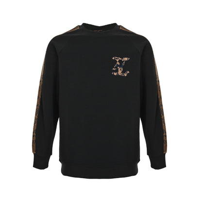 Louis Vuitton 25Fw brocade cloud patch embroidery patchwork round neck sweatshirt