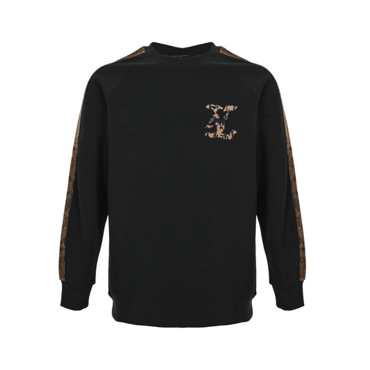 Louis Vuitton 25Fw brocade cloud patch embroidery patchwork round neck sweatshirt