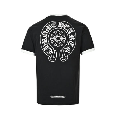Chrome Hearts Contrast Color Splicing Short Sleeves