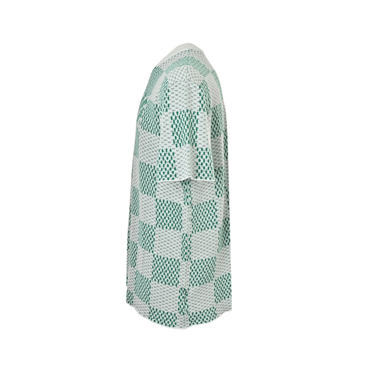 LouisVuitton/Louis Vuitton checkerboard knitted jacquard short sleeves