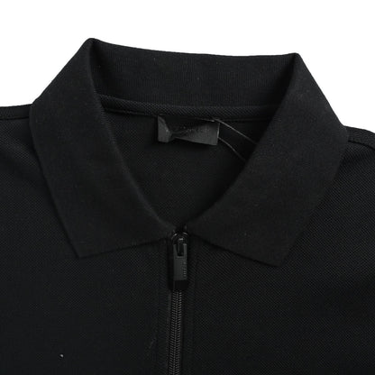 Moncler/Mask 26ss Half zipper arm silicone logo Polo short sleeves