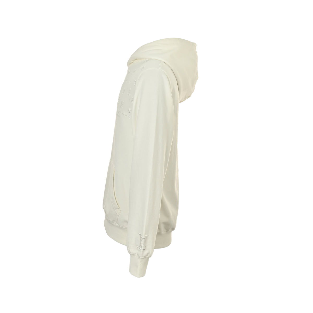 Louis Vuitton 25Fw presbyopic embroidered half-body patchwork hooded sweatshirt
