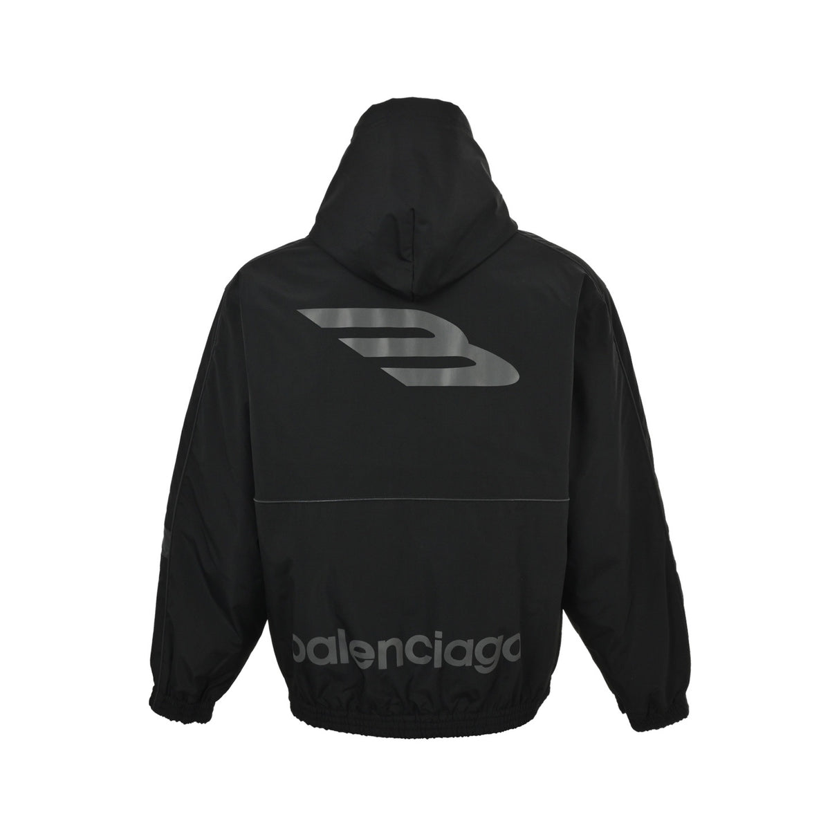 Balenciaga/Balanciaga reflective logo parka hooded jacket