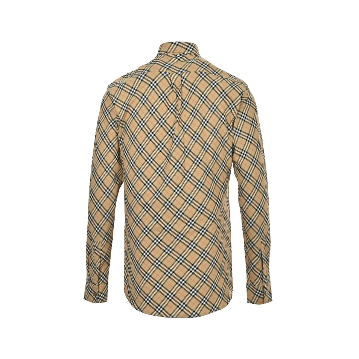 Burberry 25ss shield embroidered diagonal plaid shirt