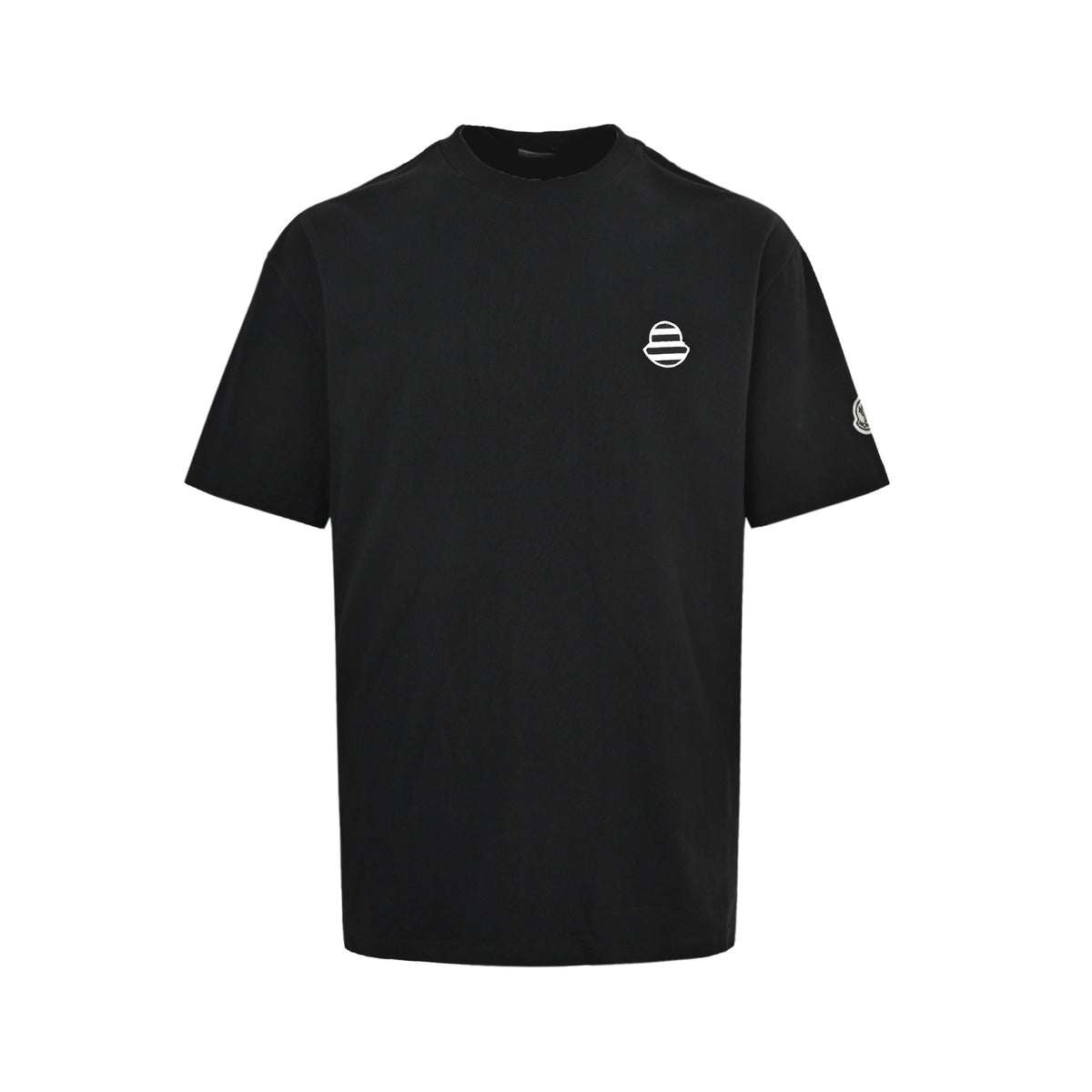 Moncler/muzzle 26ss chest stripe embroidered logo short sleeves