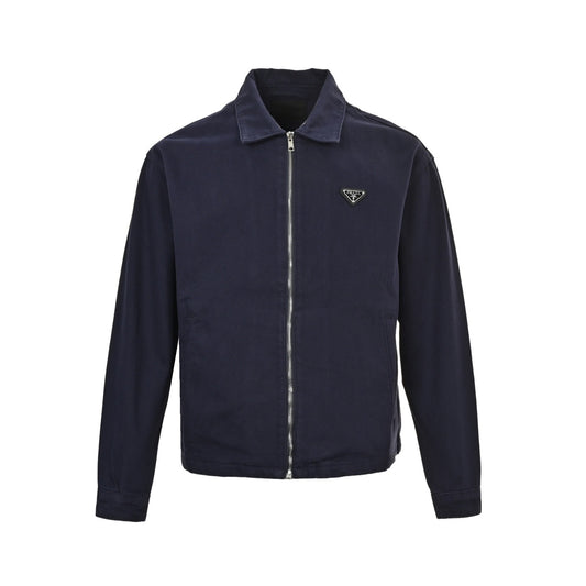 Prada 25Fw triangle logo denim jacket