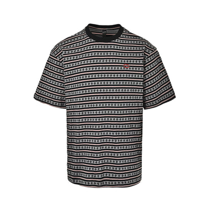 Chrome Hearts Cross Striped Short Sleeves
