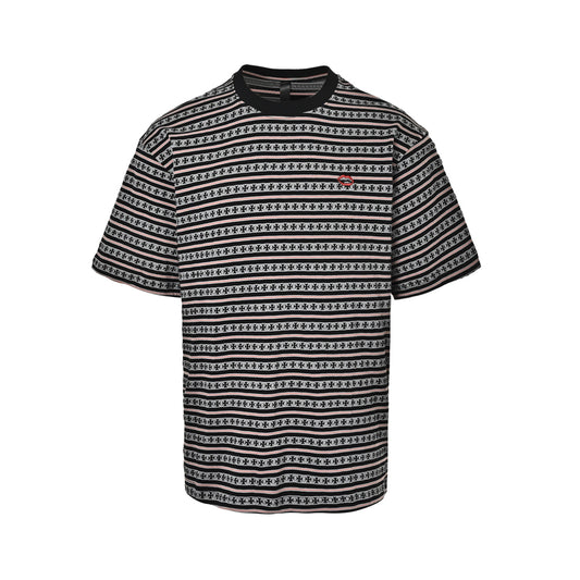 Chrome Hearts Cross Striped Short Sleeves