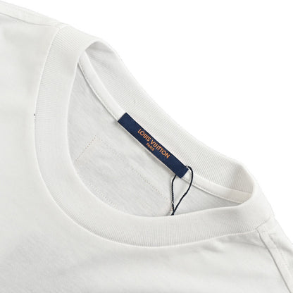 Louis Vuitton 24ss embroidered three-letter short sleeves