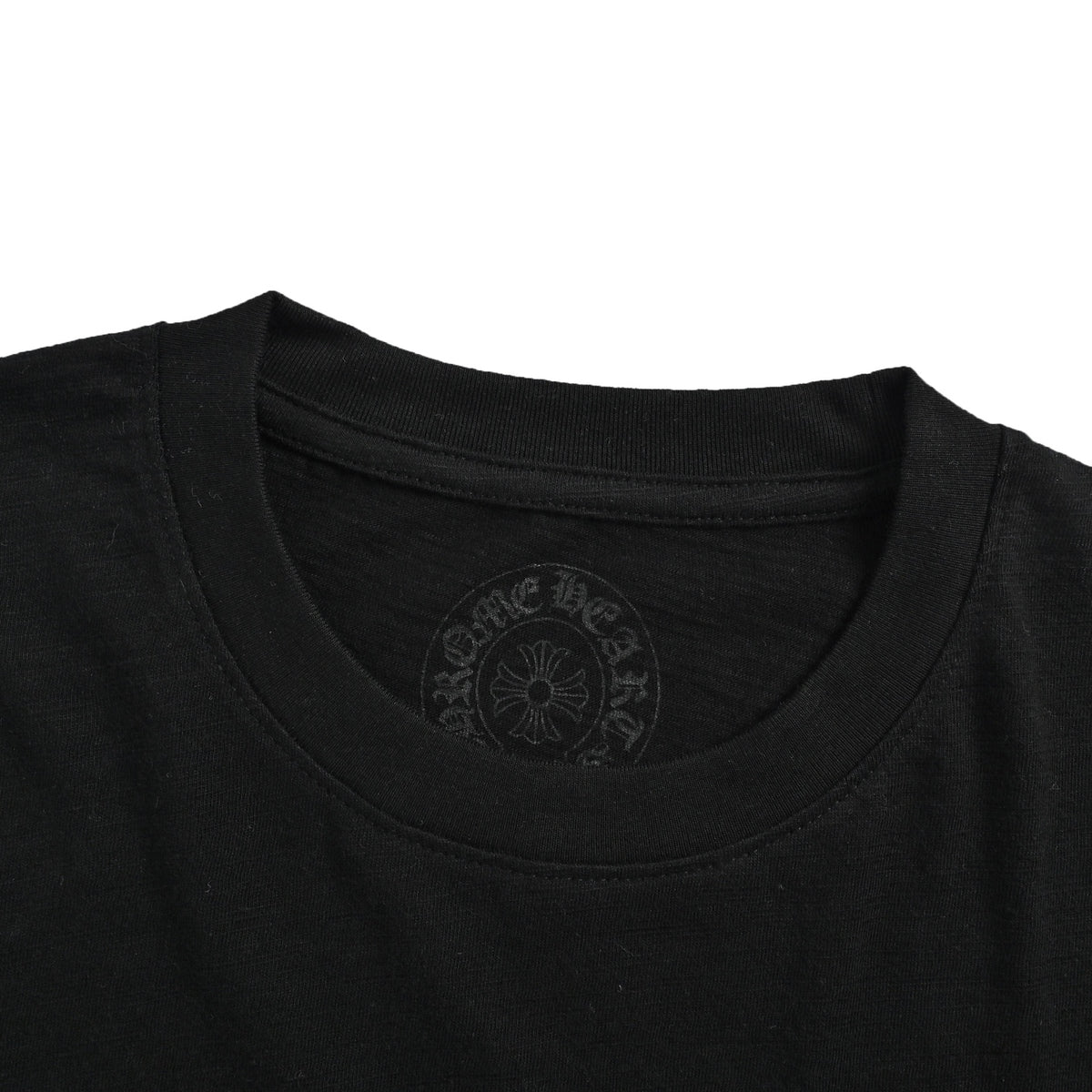 CHROME HEARTS/Chrome Heart Pocket Cross Leather Label Short Sleeves