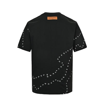 Louis Vuitton small label printed letter embroidered short sleeves