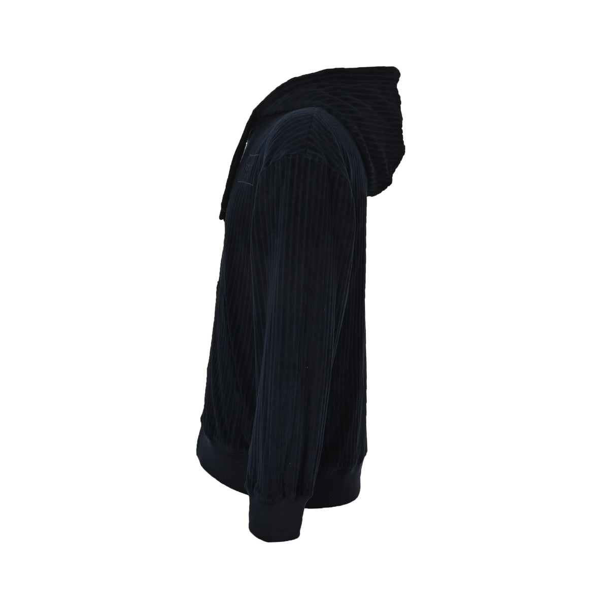 Fendi blue corduroy zipper sweatshirt jacket