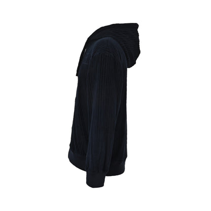 Fendi blue corduroy zipper sweatshirt jacket