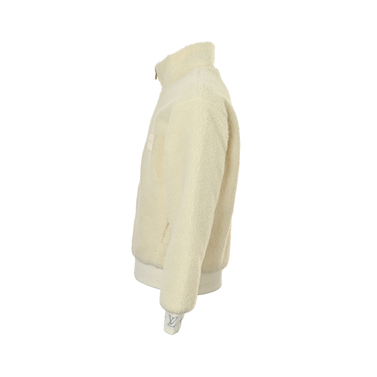 Louis Vuitton 24Fw leather sherpa stand collar jacket