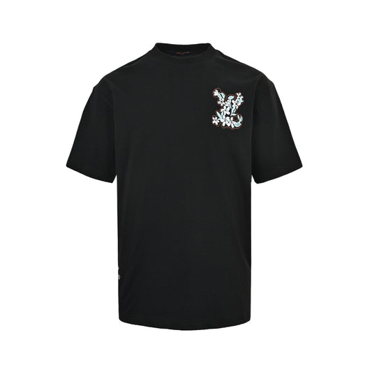 Louis Vuitton floral embroidered short sleeves