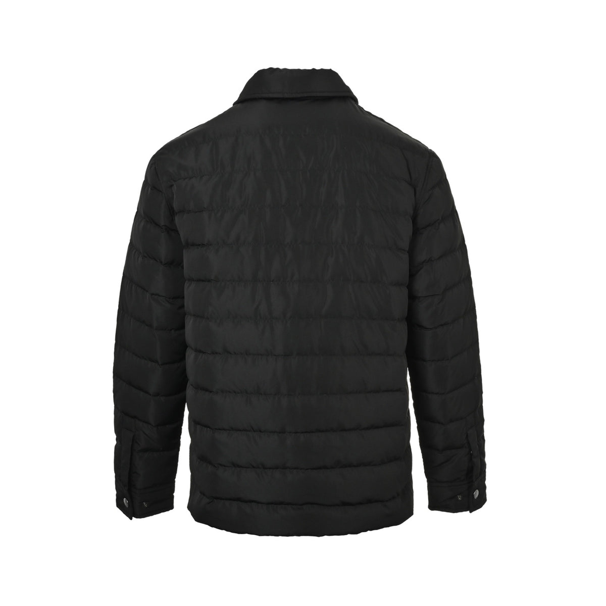 Burberry leather patch pocket lapel down jacket