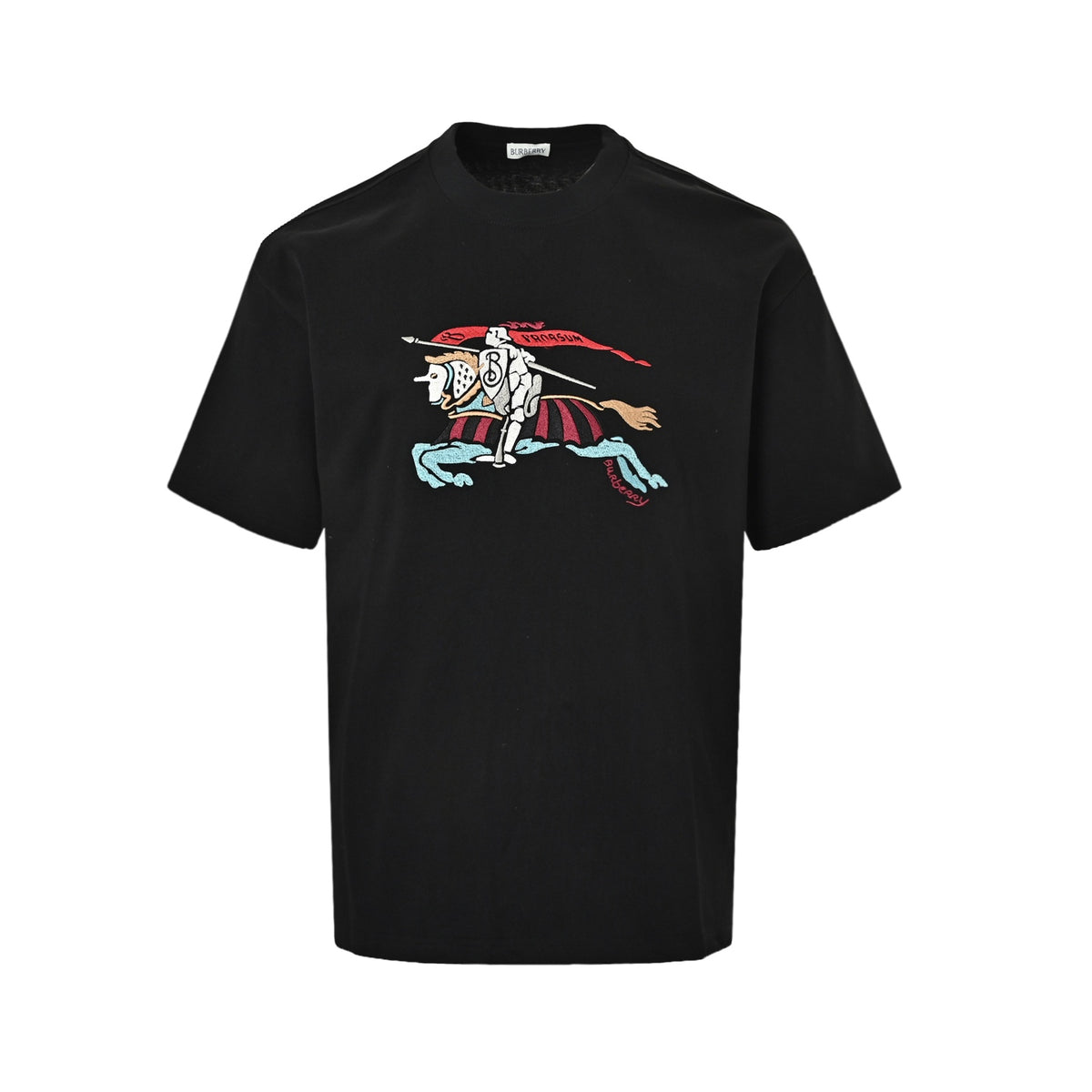 Burberry Heavy Industry Color Embroidered War Horse Embroidered Short Sleeves