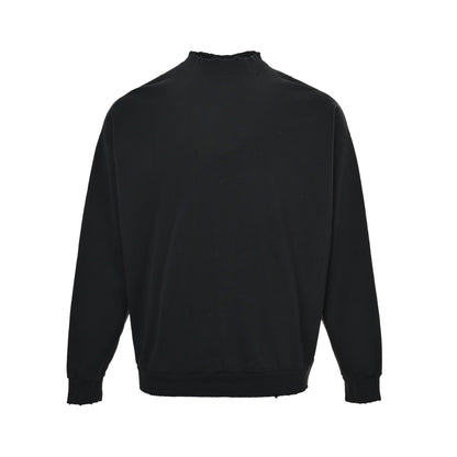 Balenciaga round neck sweatshirt with letter embroidery on the back neck