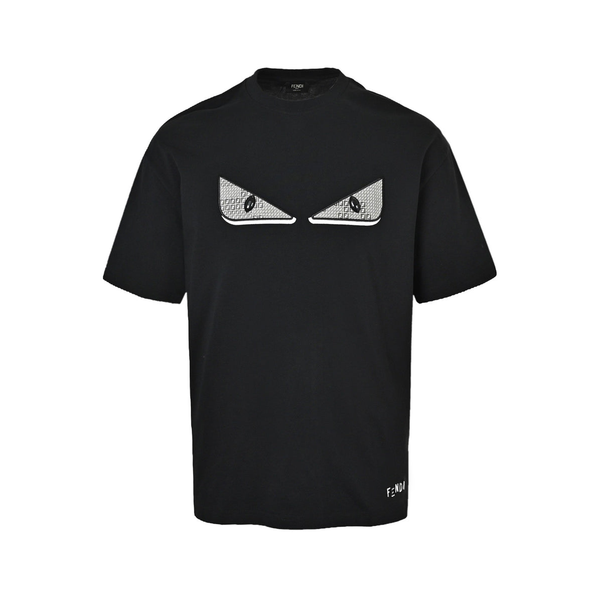 Fendi 26ss little monster gem eyes embroidered short sleeves