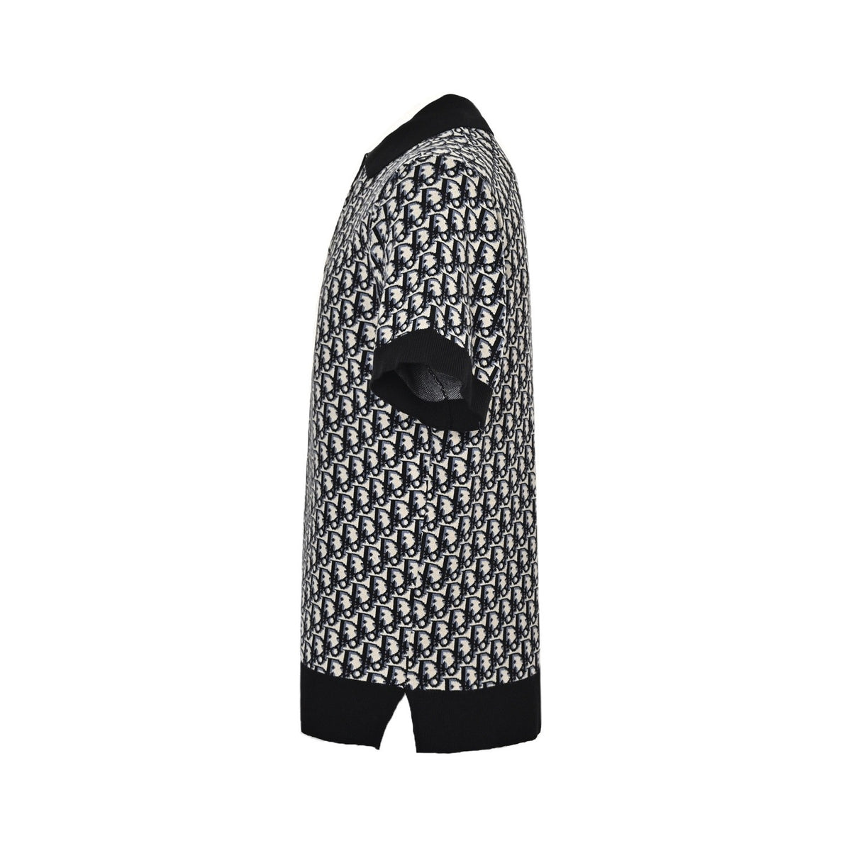Dior classic old flower jacquard knitted Polo short sleeves