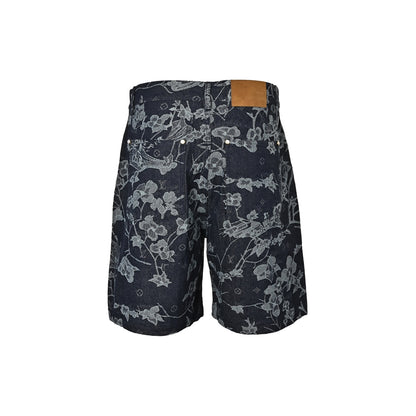 Louis Vuitton floral denim suit shorts