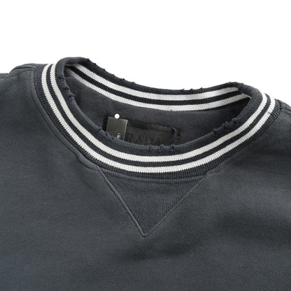 Prada gradient washed letter embroidered round neck sweatshirt
