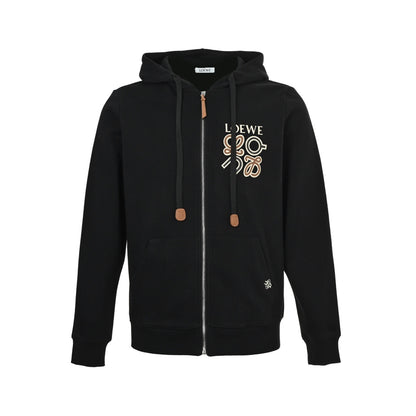 Loewe/Luo Yiwei Angrun joint logo zipper hooded jacket