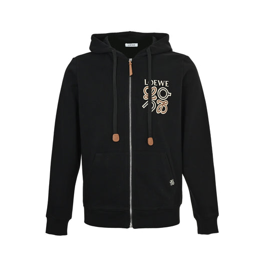 Loewe/Luo Yiwei Angrun joint logo zipper hooded jacket