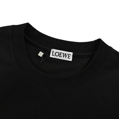 Loewe/Luoyiwei 25ss graffiti painted flocking printed short sleeves