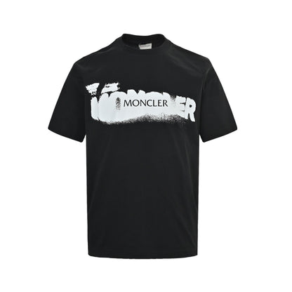 Moncler/Mask 26ss inkjet letter printed short sleeves