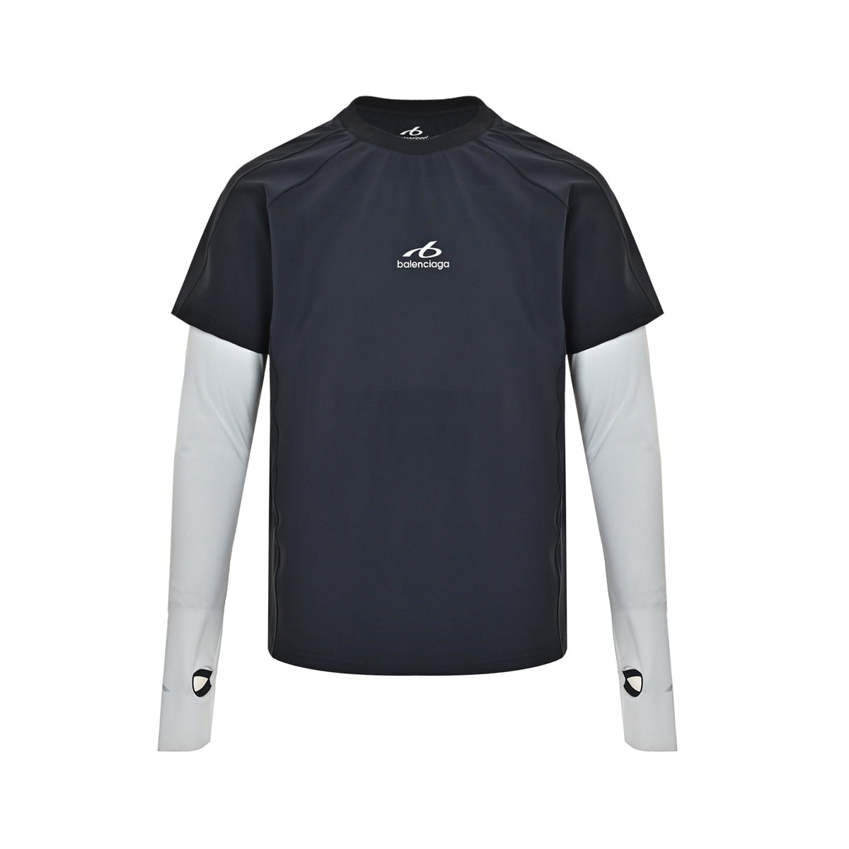 Balenciaga Reflective 6B fake two-piece stitching sports long-sleeved T-shirt