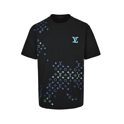 Louis Vuitton LV gradient embroidery inverted short sleeves