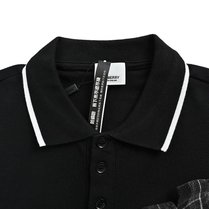 Burberry chest pocket letter print Polo short sleeves