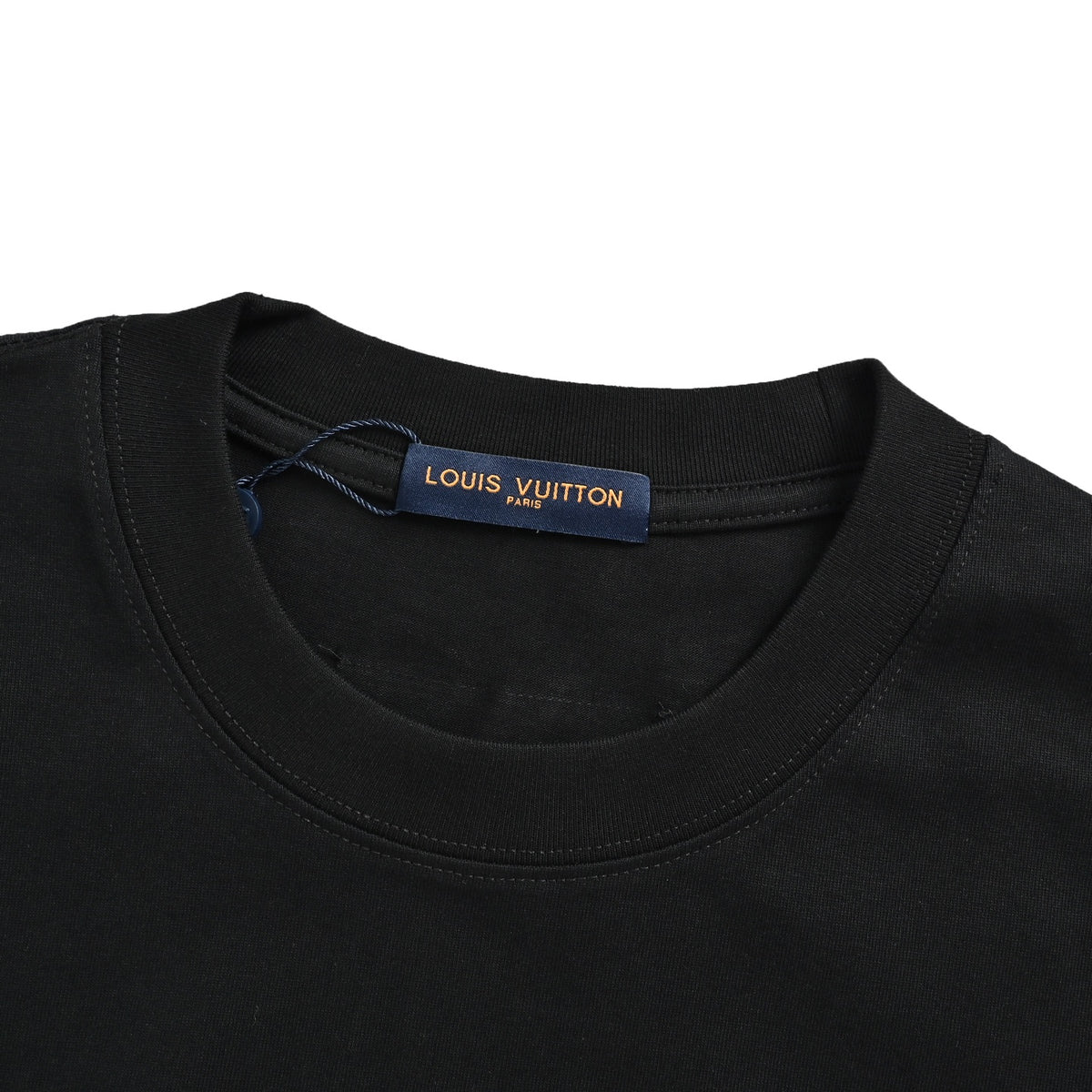 Louis Vuitton small label silicone printed letters round neck short sleeves