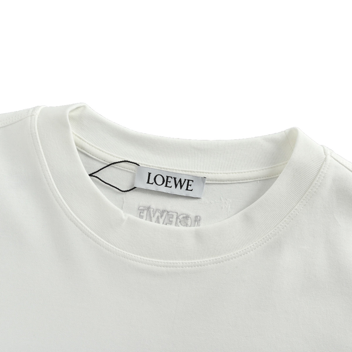Loewe/Loewei 25Fw long-sleeved T-shirt with contrasting embroidery of chest logo letters