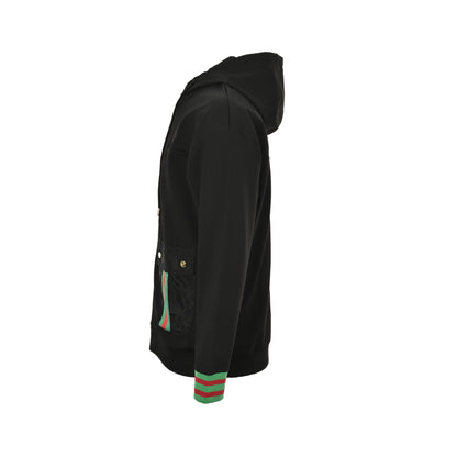 Gucci 25Fw side pocket webbing splicing suit zipper jacket