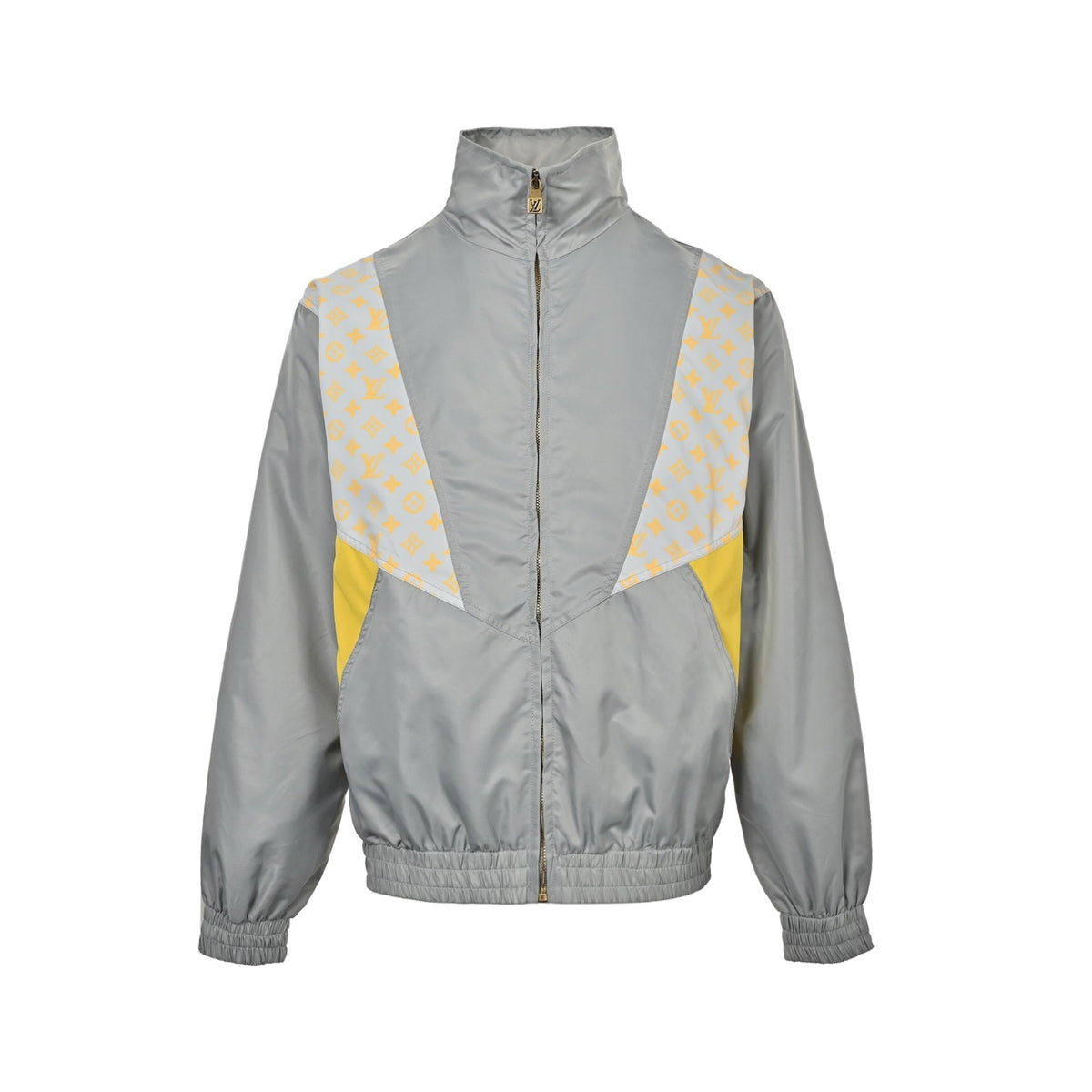 Louis Vuitton color-blocked stand-up collar zipper jacket