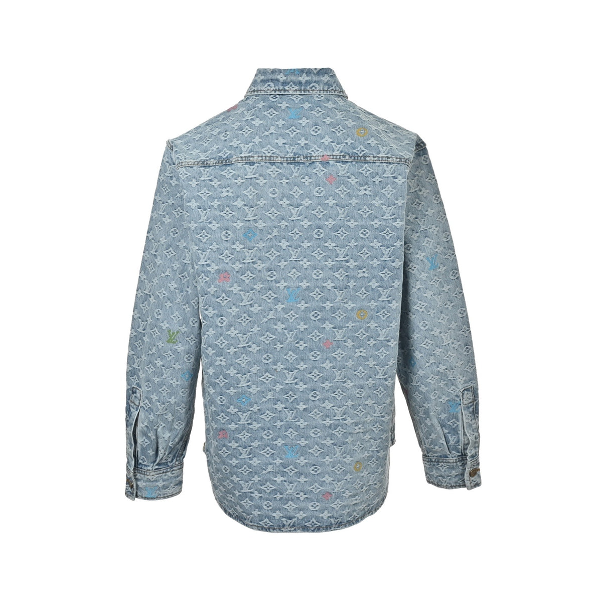 Louis Vuitton 25Fw old flower jacquard embroidered denim shirt jacket