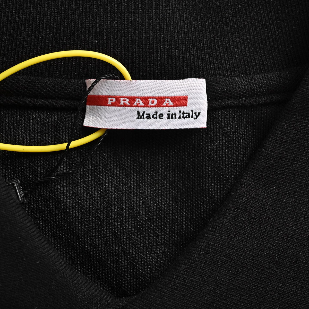Prada striped triangle nameplate Polo short sleeves