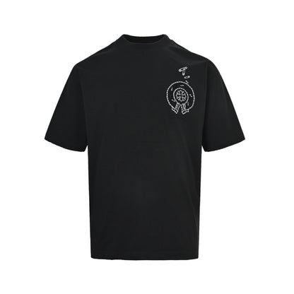 Chrome Hearts/Chrome Heart 26ss pin logo pressed flocking printed short sleeves