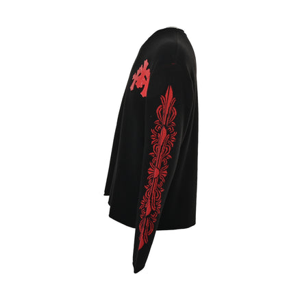 Chrome Hearts/Chrome Heart Red Patent Leather Cross Cashmere Sweater